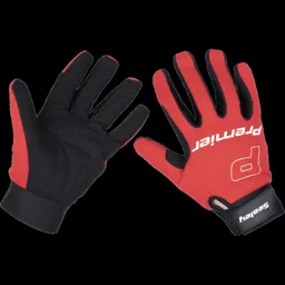 Sealey Premier Mechanics Padded Gloves - Red, L