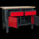 Sealey Workstation with 2 Drawers and 2 Cupboards - 1.2m
