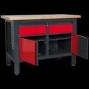 Sealey Workstation with 2 Drawers and 2 Cupboards - 1.2m