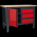 Sealey Workstation with 3 Drawers and 1 Cupboard - 1.2m