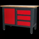 Sealey Workstation with 3 Drawers and 1 Cupboard - 1.2m