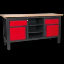 Sealey Workstation with 2 Drawers, 2 Cupboards - 1.69m