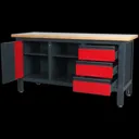 Sealey Workstation with 3 Drawers, 1 Cupboard - 1.69m