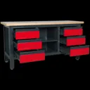 Sealey Workstation with 6 Drawers - 1.69m