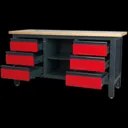 Sealey Workstation with 6 Drawers - 1.69m