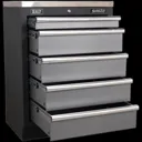 Sealey Superline Pro Modular Cabinet 5 Drawer MSS System - Black / Grey