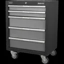 Sealey Superline Pro Modular Mobile Cabinet 5 Drawer MSS System - Black / Grey