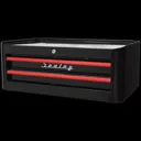 Sealey Premier Retro Style 2 Drawer Mid Tool Chest - Black / Red