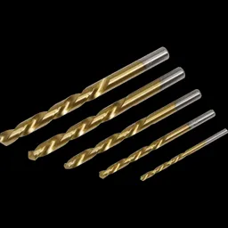 Sealey AK8189 5 Piece Left Hand Spiral Drill Bit Set For Stud Extraction Remover