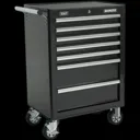 Sealey Superline Pro 14 Drawer Roller Cabinet, Mid Box and Top Tool Chest - Black