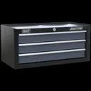 Sealey American Pro 3 Drawer Mid Tool Chest - Black / Grey