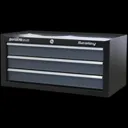 Sealey American Pro 3 Drawer Mid Tool Chest - Black / Grey