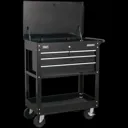 Sealey 4 Drawer Heavy Duty Mobile Tool and Parts Trolley - Black