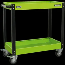 Sealey 2 Shelf Trolley - Green & Black