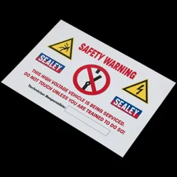 Sealey Hybrid Electric Vehicle Warning Sign