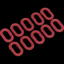 Sealey 10 Piece Red Plastic Chain Connector Set