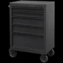 Sealey Superline Black Edition 5 Drawer Roller Cabinet - Black