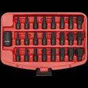 Sealey 25 Piece Impact Torx, Hex and Spline Socket Bit Set - 1/2"