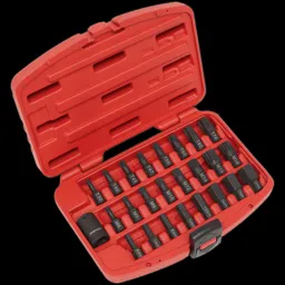 Sealey 25 Piece Impact Torx, Hex and Spline Socket Bit Set - 1/2"