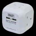 Sealey 4 Way Mains Extension Cube and USB Sockets - 1.4m