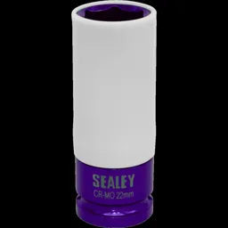 Sealey 1/2" Drive Impact Socket Metric for Alloy Wheels - 1/2", 22mm