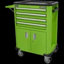 Sealey AP980MTHV Hi Vis 4 Drawer and 2 Door Roller Cabinet - Green