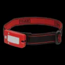 Sealey Rechargeable Auto Sensor COB LED Head Torch - Red