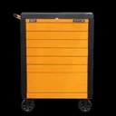 Sealey 7 Drawer Push To Open Hi Vis Tool Roller Cabinet - Orange