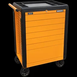 Sealey 7 Drawer Push To Open Hi Vis Tool Roller Cabinet - Orange