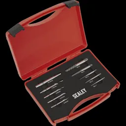 Sealey 10 Piece Step Drill Screw and Bolt Extractor Set