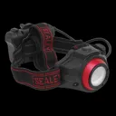 Sealey Rechargeable COB LED Auto Sensor Head Torch - Black