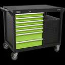 Sealey 10 Drawer Tool Roller Cabinet and Workstation - Black / Green