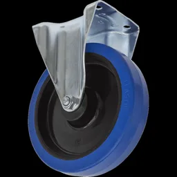 Sealey Fixed Plate Castor Blue Elastic - 200mm