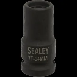 Sealey 1/2" Drive 7 Point Square Ribe Brake Caliper Socket - 1/2", 14mm
