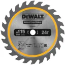DeWalt 115mm Construction Circular Saw Blade For DCS571 - 115mm, 24T, 9.5mm