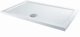 Reflexion Slimline Rectanglular Tray & Waste H40 x W1000 x D800mm White
