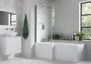 BTL Solarna L Shape LH Showerbath, Panel & Screen Pack 1700mm