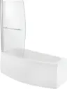 BTL Slim Fit P Shape LH Showerbath, Panel & Screen 1700mm (Overall height inc screen 2040mm)