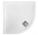 Reflexion Anti-Slip Ultra-Slim RH Offset Quadrant Tray 1200mm x 800 x 25mm White