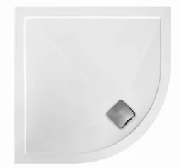 Reflexion Quadrant Anti-Slip Tray & Waste 800 x 800mm White