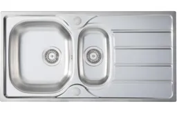 Prima 1.5 Bowl Inset Sink & Drainer 965x500mm - Stainless Steel (CPR026)