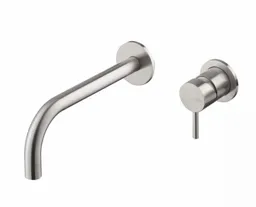 Vema Tiber Wall Mounted Basin Mixer (Excluding Waste)  Stainless Steel