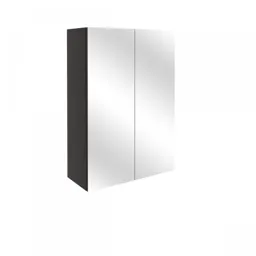 BTL Alba Wall Hung Mirrored Wall Unit 500mm - Matt Graphite Grey
