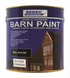 Bedec Exterior Barn Paint 2.5ltr - Satin Black