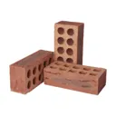 Wienerberger Tuscan Rough Red Perforated Facing brick (L)215mm (W)102.5mm (H)65mm