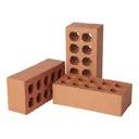 Wienerberger Sandown Smooth Red Perforated Class B engineering brick (L)215mm (W)102.5mm (H)65mm