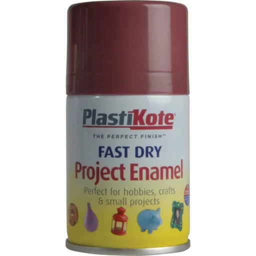 Plastikote Dry Enamel Aerosol Spray Paint - Aubergine, 100ml