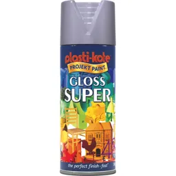 Plastikote Super Gloss Aerosol Spray Paint - Aluminium, 400ml