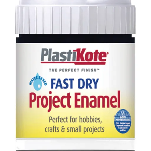 Plastikote Fast Dry Enamel Paint - Black, 59ml