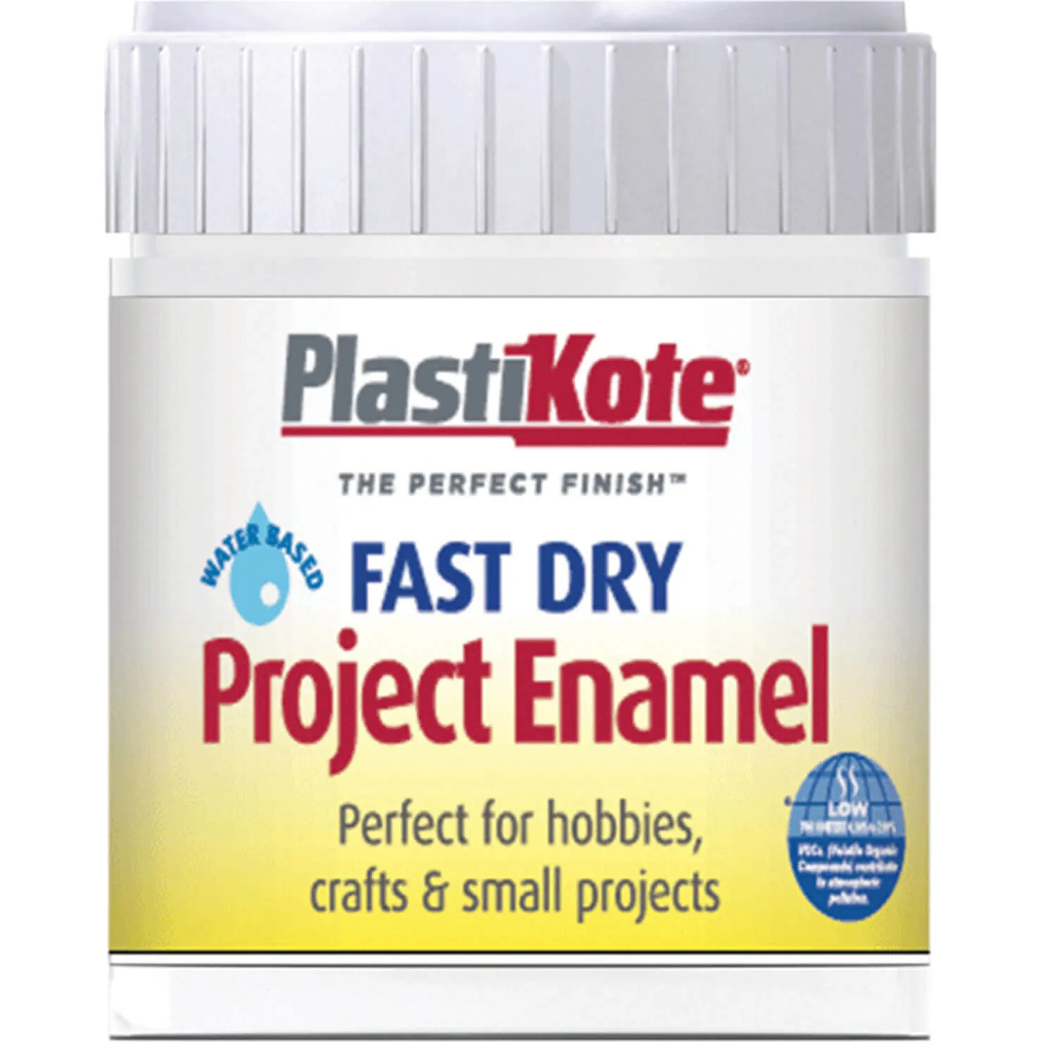 Plastikote Fast Dry Enamel Paint - White, 59ml